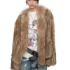 1jinn hand woven rabbit fur coat raccoon collar 14