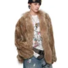 1jinn hand woven rabbit fur coat raccoon collar 16