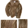 1jinn hand woven rabbit fur coat raccoon collar packshot and fabric detail