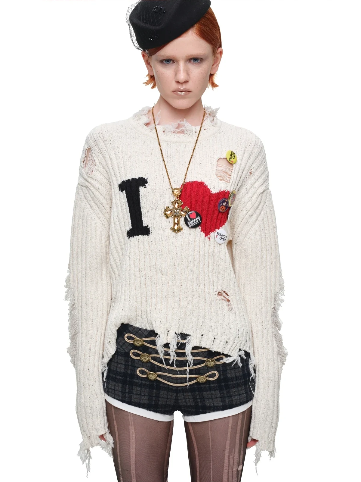 1jinn i heart distressed rib knit sweater 14