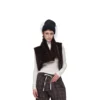 1JINN leopard faux fur cropped vest