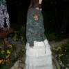 1JINN off-shoulder camo sweatshirt