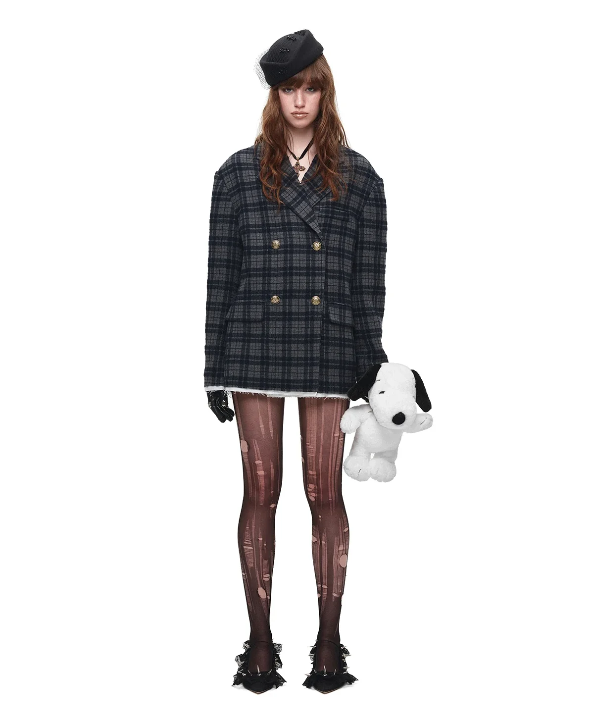 1jinn oversized check wool blazer 2