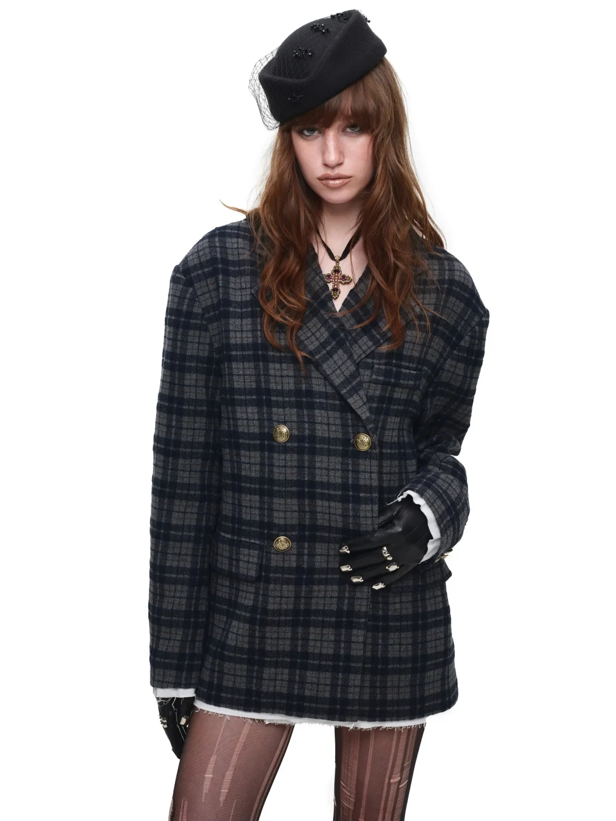 1jinn oversized check wool blazer 7