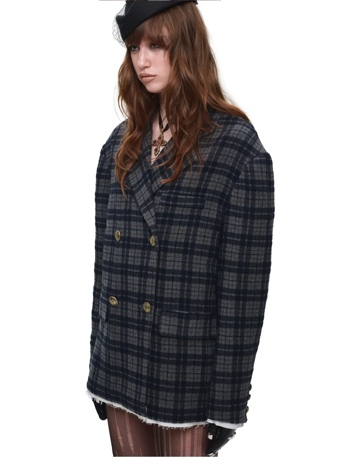 1jinn oversized check wool blazer 9