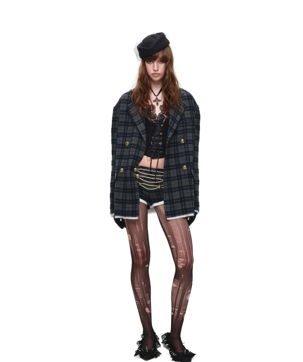 1jinn oversized check wool blazer 10