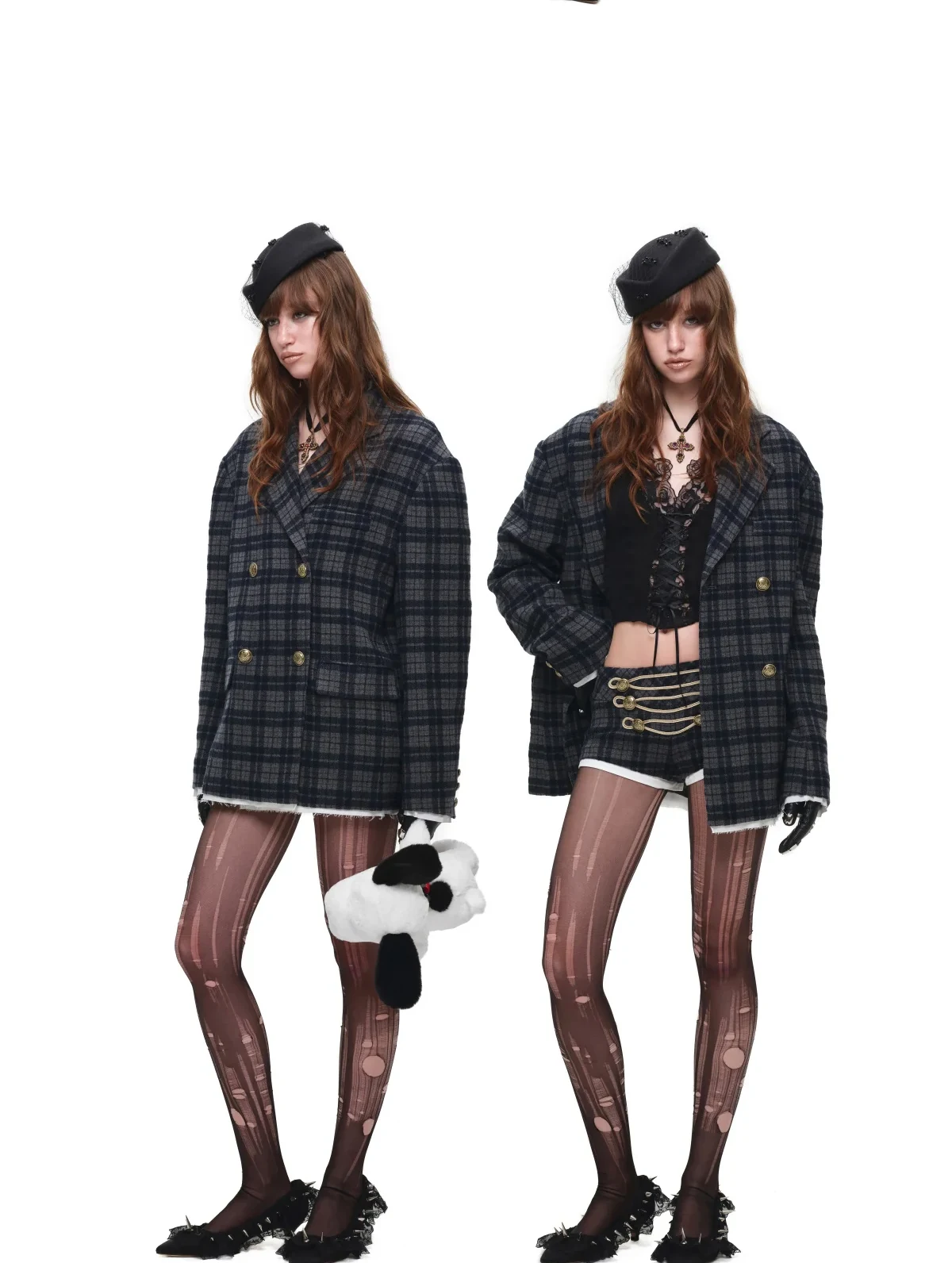 1jinn oversized check wool blazer 11