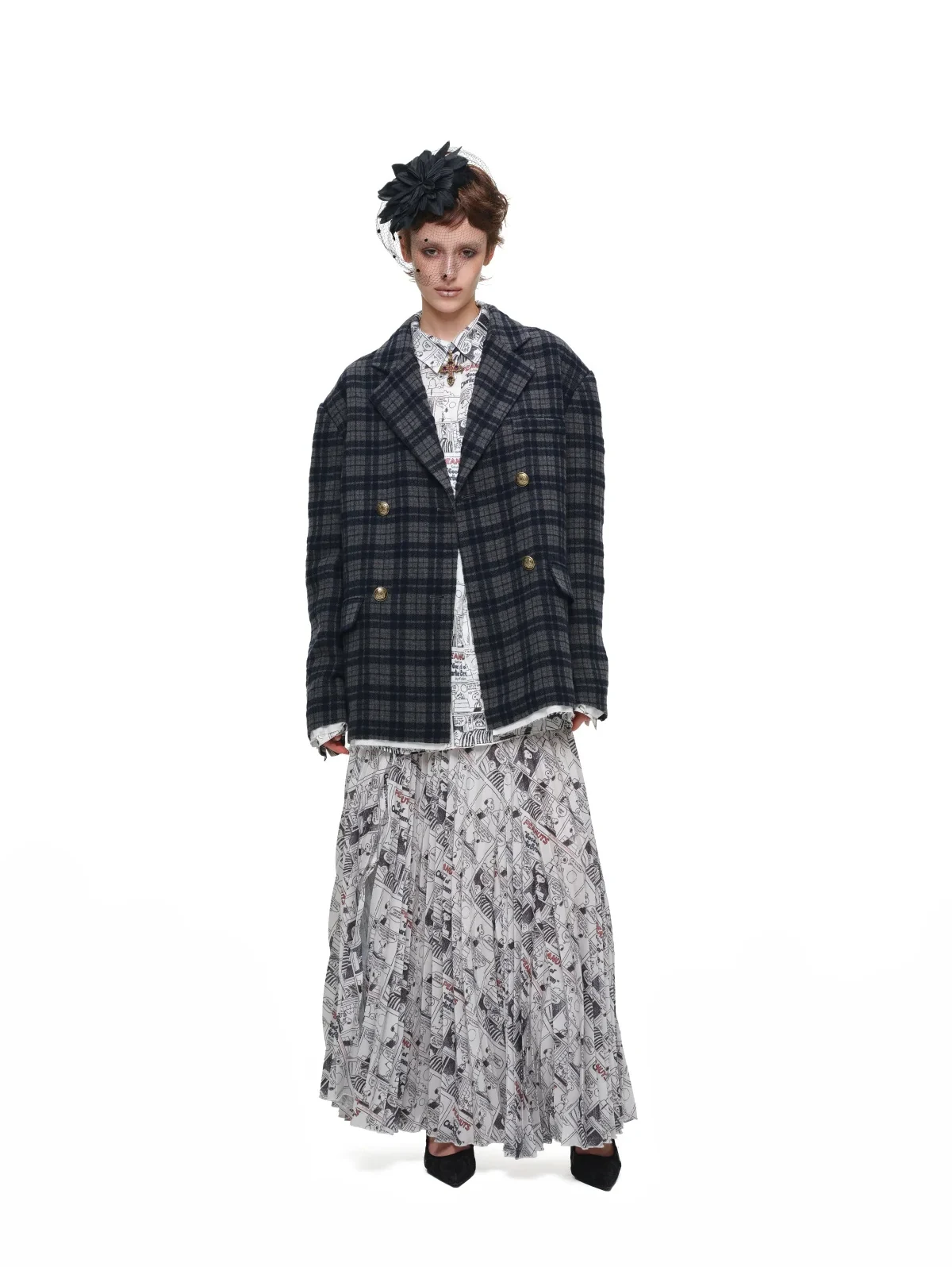 1jinn oversized check wool blazer 17