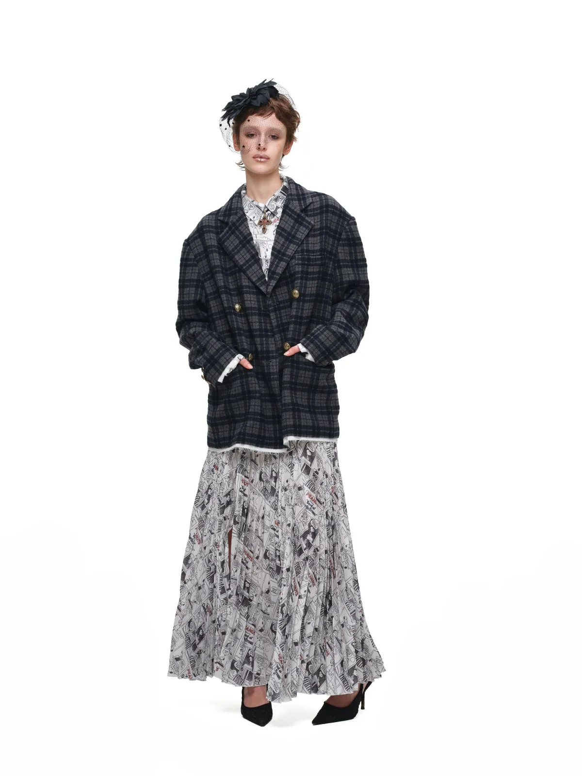 1jinn oversized check wool blazer 19