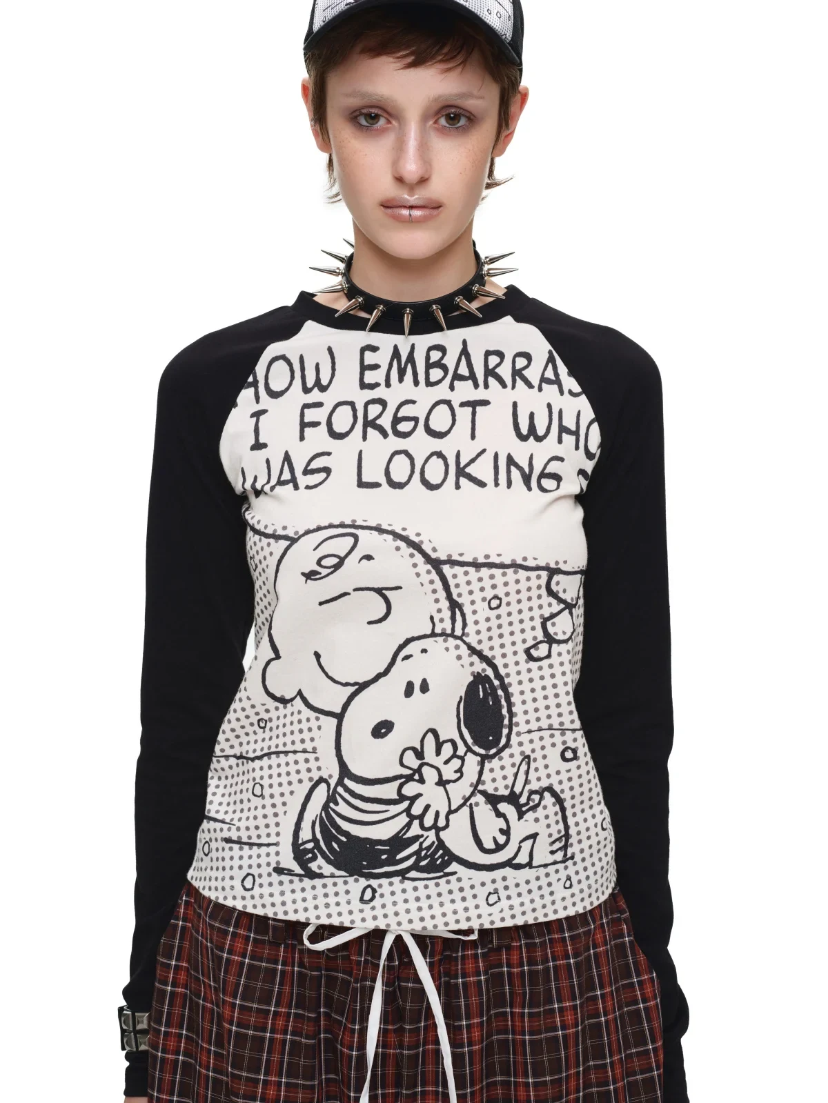 1JINN x SNOOPY Peanuts comic raglan long sleeve tee