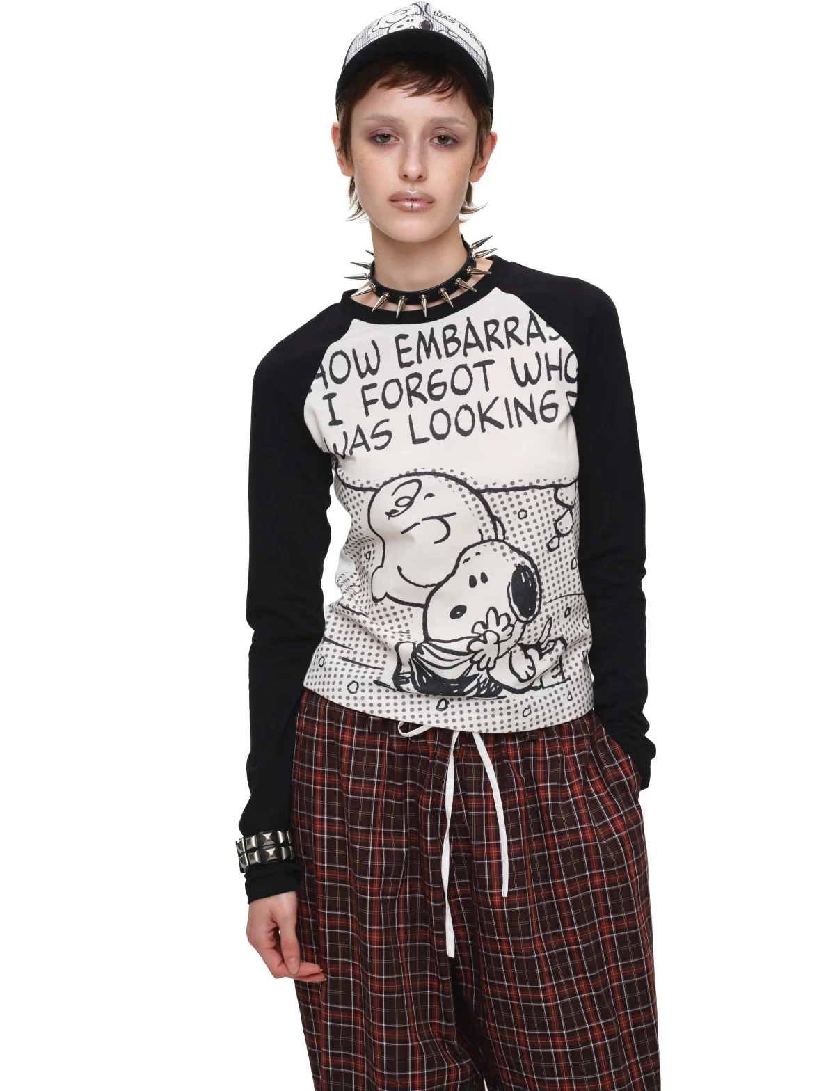 1JINN x SNOOPY Peanuts comic raglan long sleeve tee
