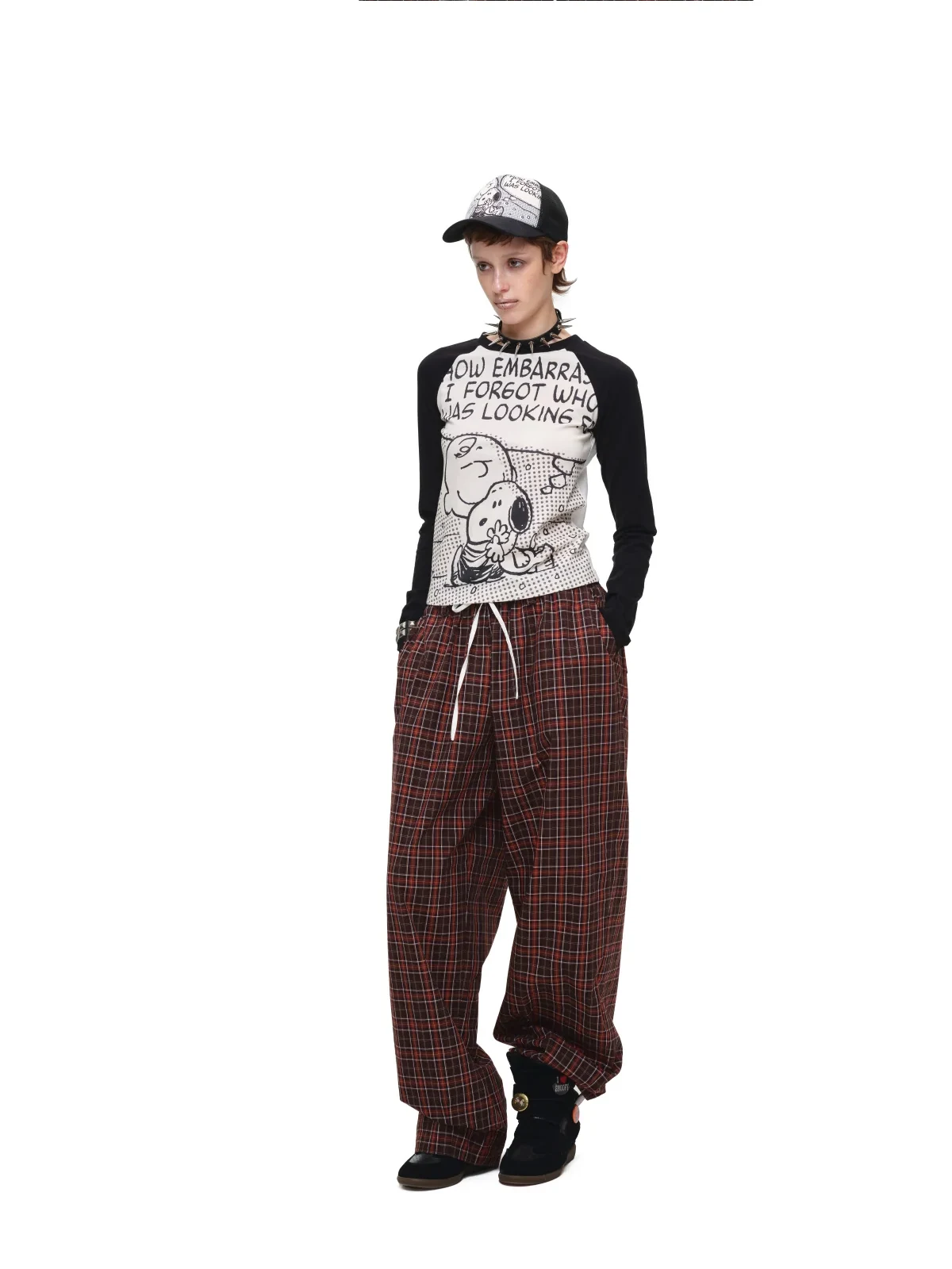 1JINN x SNOOPY Peanuts comic raglan long sleeve tee