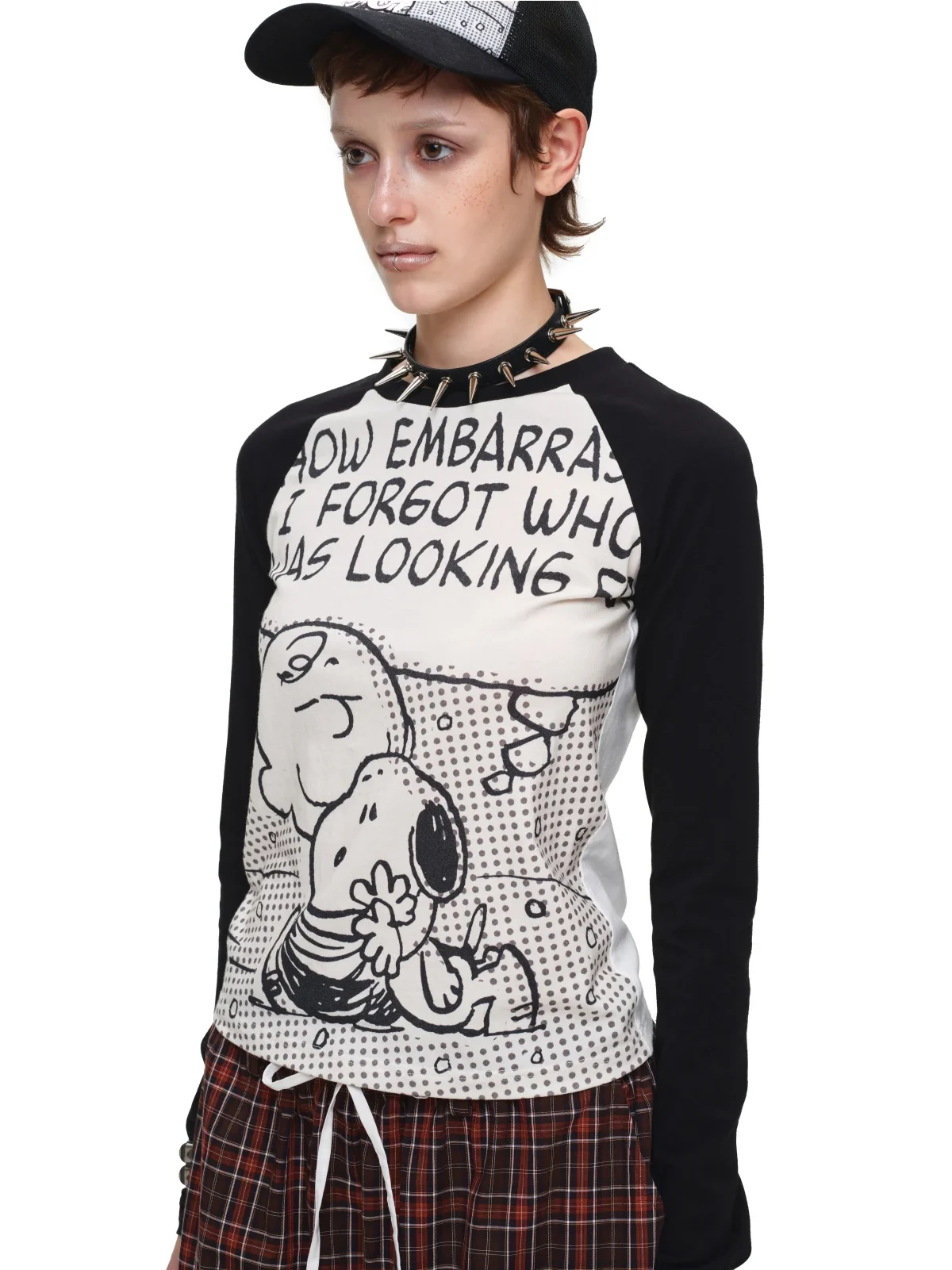 1JINN x SNOOPY Peanuts comic raglan long sleeve tee