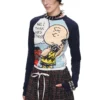 1JINN x SNOOPY Peanuts comic raglan long sleeve tee