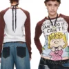 1jinn snoopy contrast panel embroidered straight jeans 16