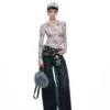 1jinn snoopy contrast panel embroidered straight jeans 19