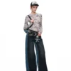 1jinn snoopy contrast panel embroidered straight jeans 21