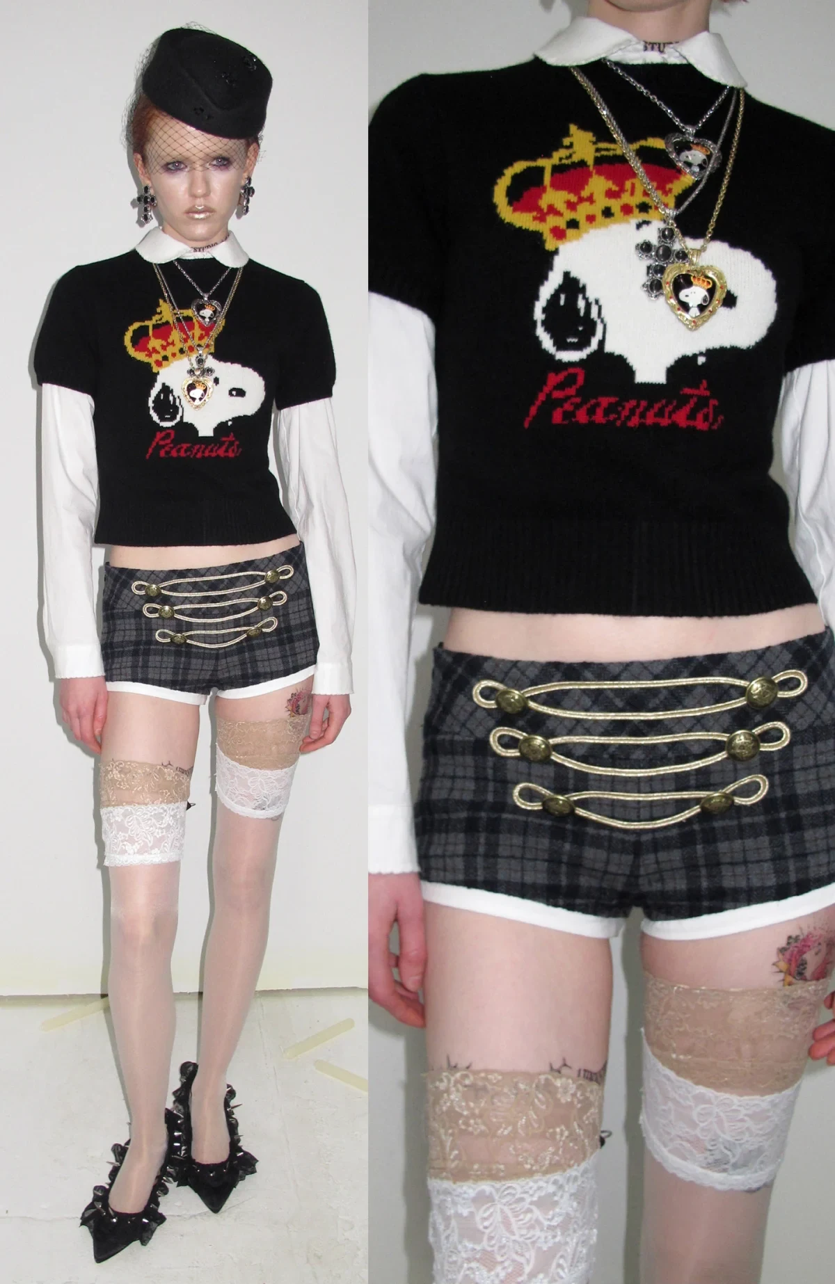 1jinn snoopy crown peanuts wool jacquard sweater 6