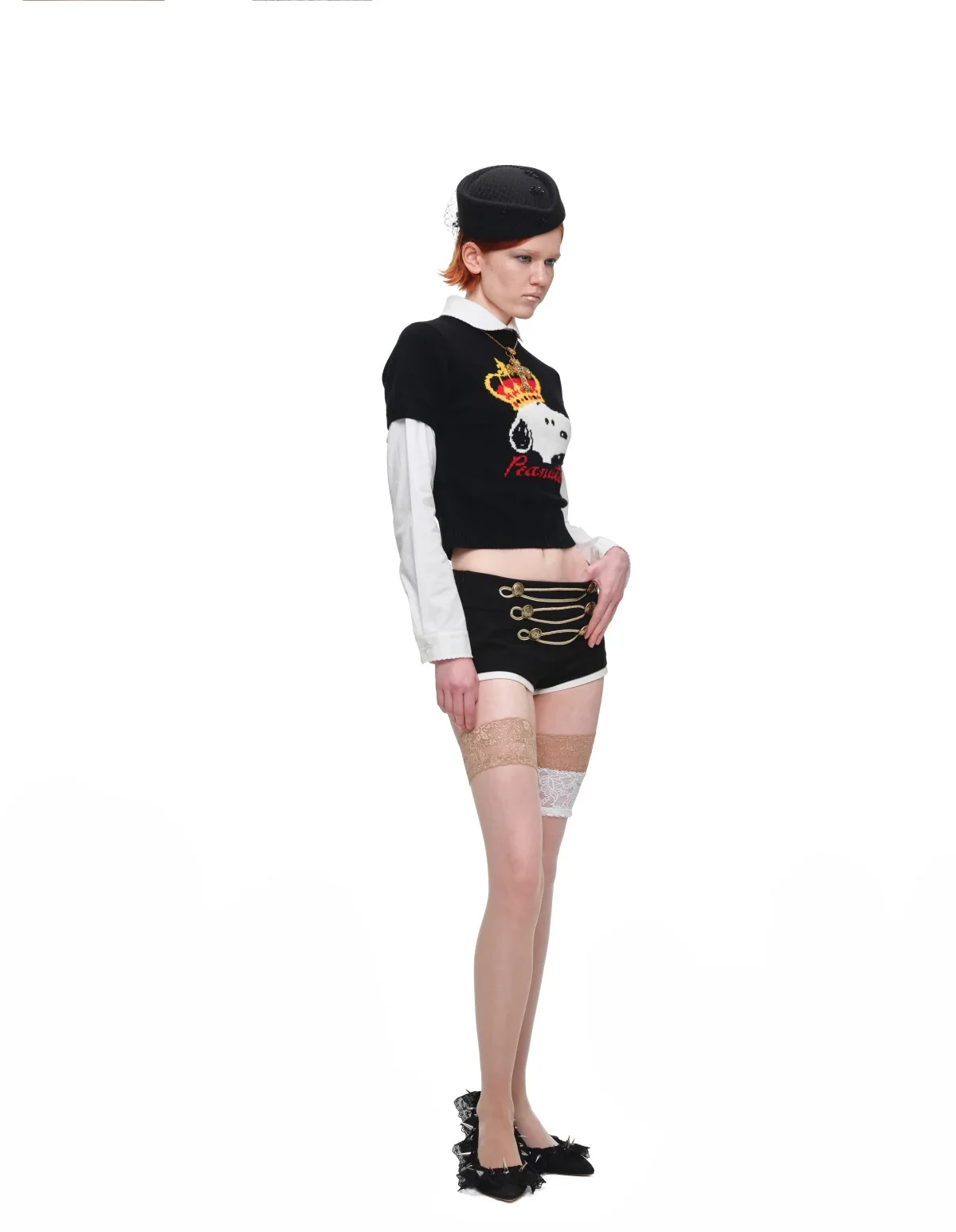 1jinn snoopy crown peanuts wool jacquard sweater 11
