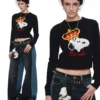 1jinn snoopy crown peanuts wool jacquard sweater 16
