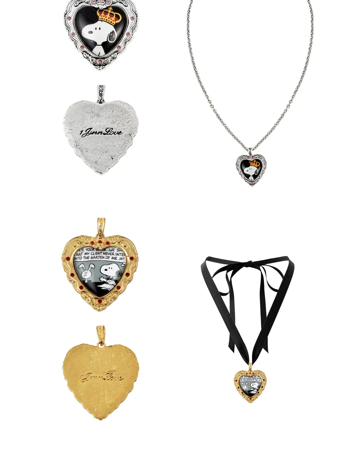 1jinn snoopy heart locket necklace 2