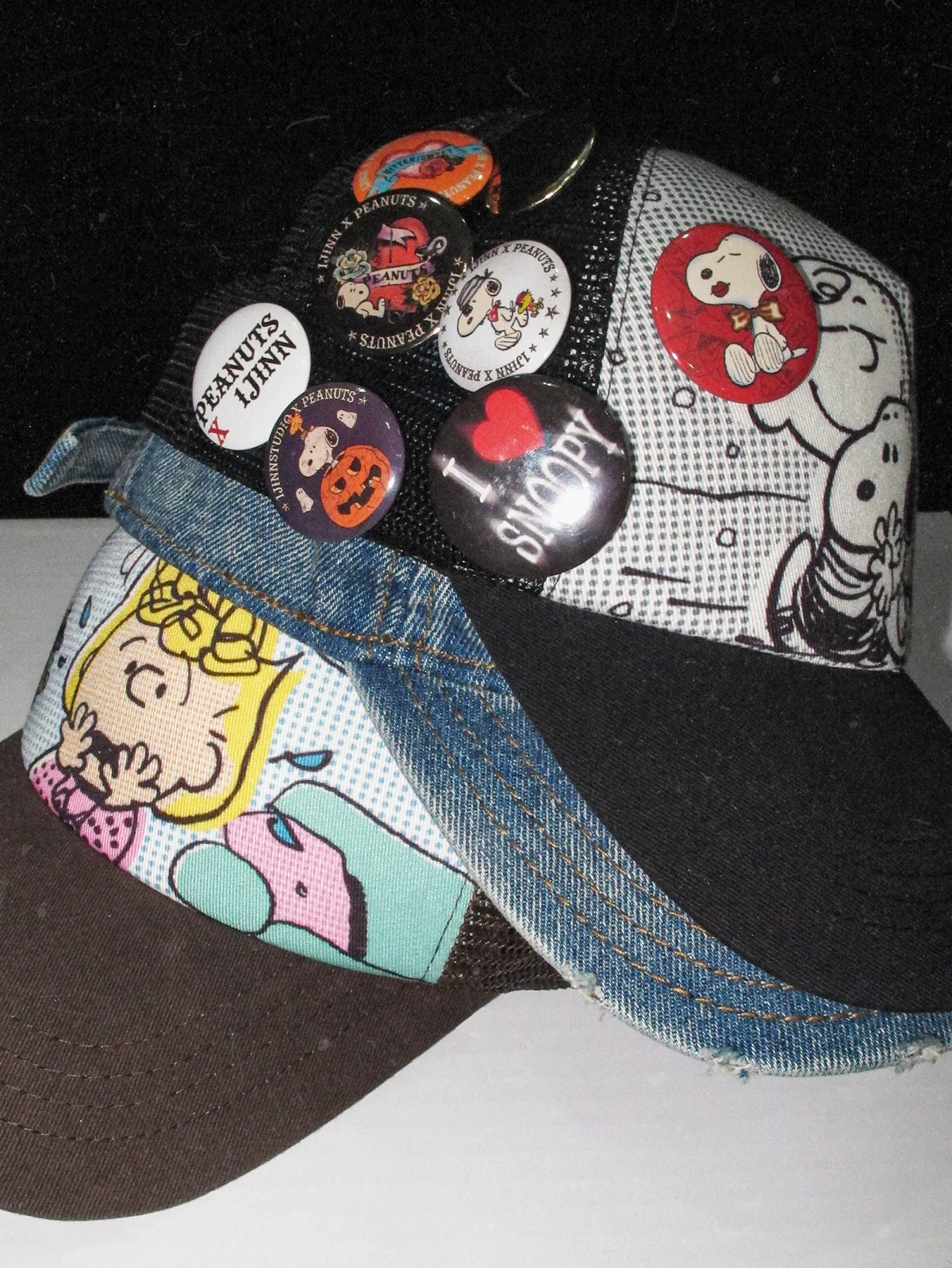 1jinn snoopy peanuts comic trucker cap 1