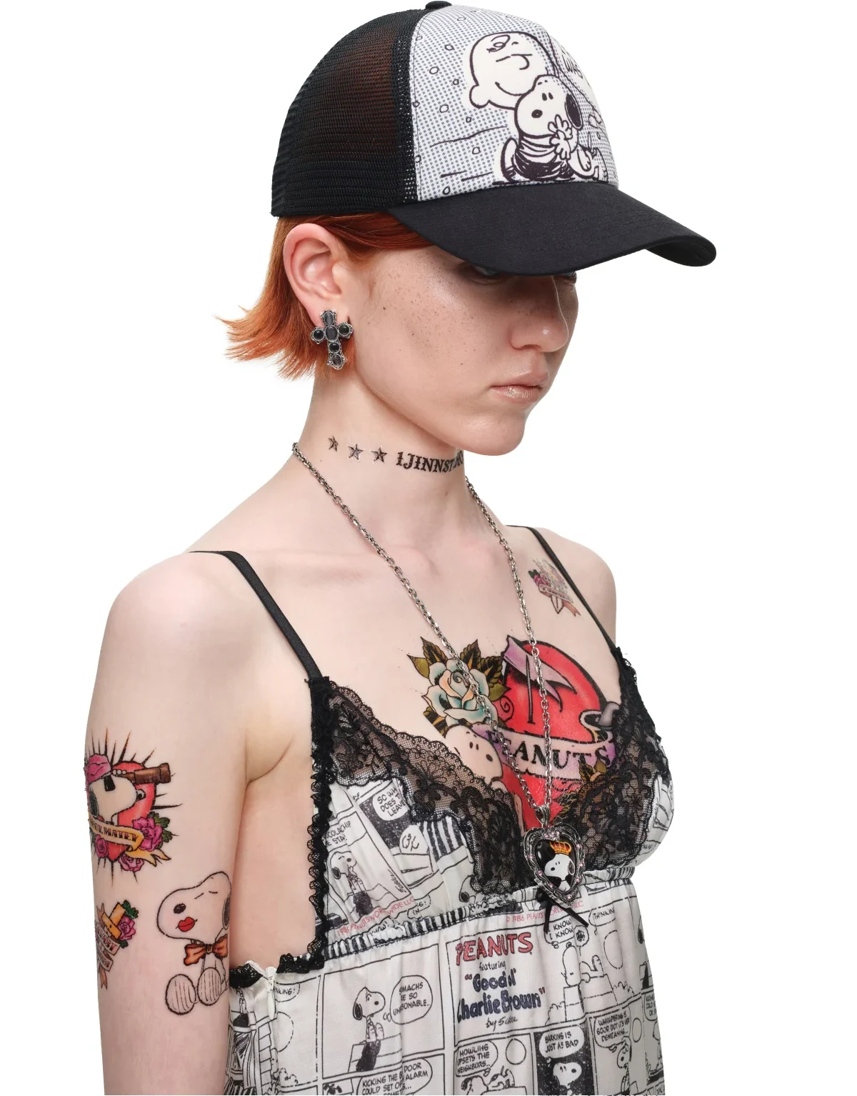 1jinn snoopy peanuts comic trucker cap 5