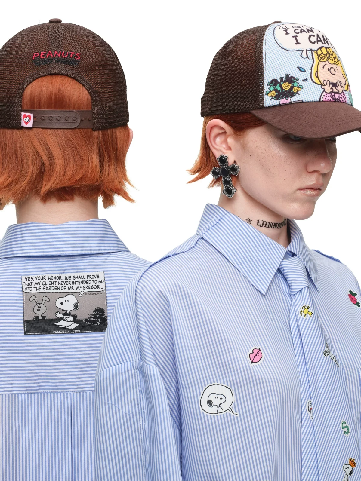 1jinn snoopy peanuts comic trucker cap 14
