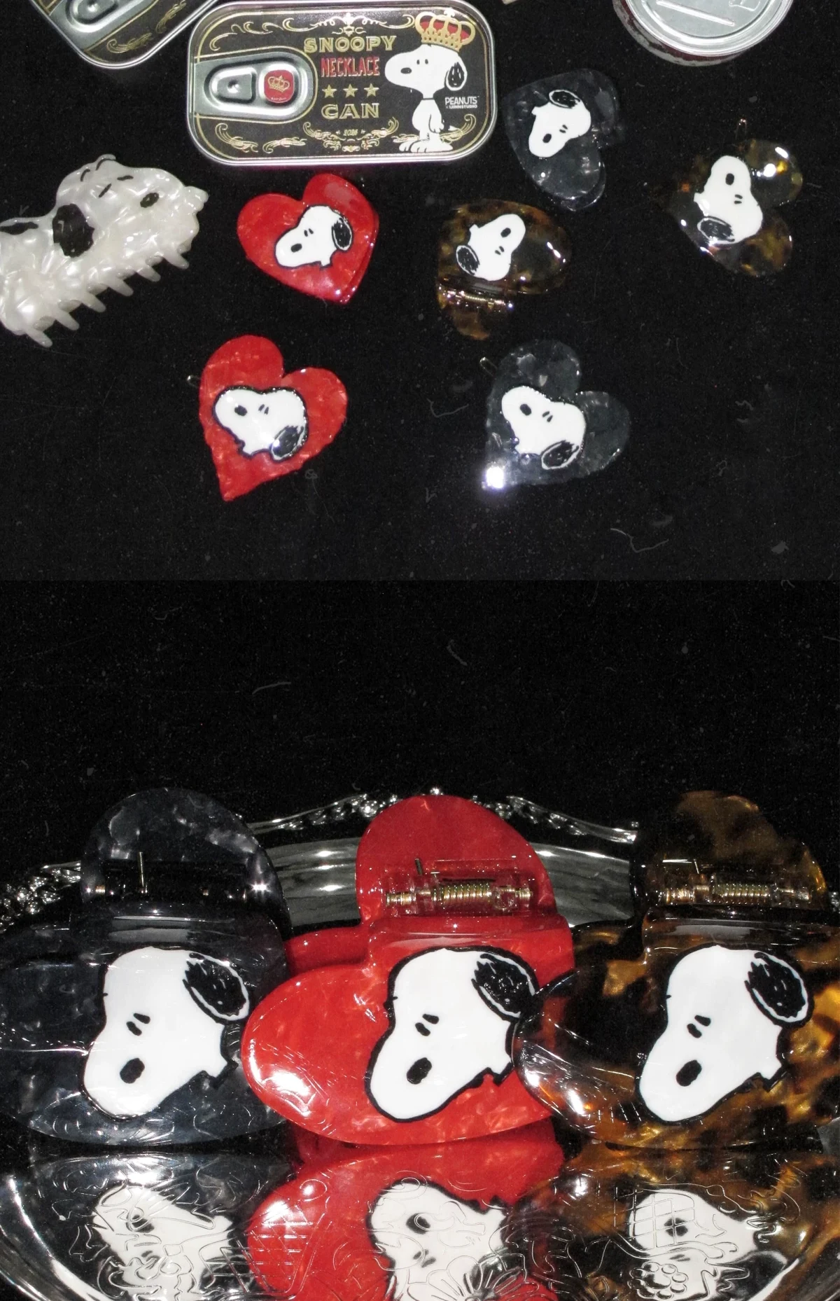 1jinn snoopy peanuts heart acetate hair claw 2