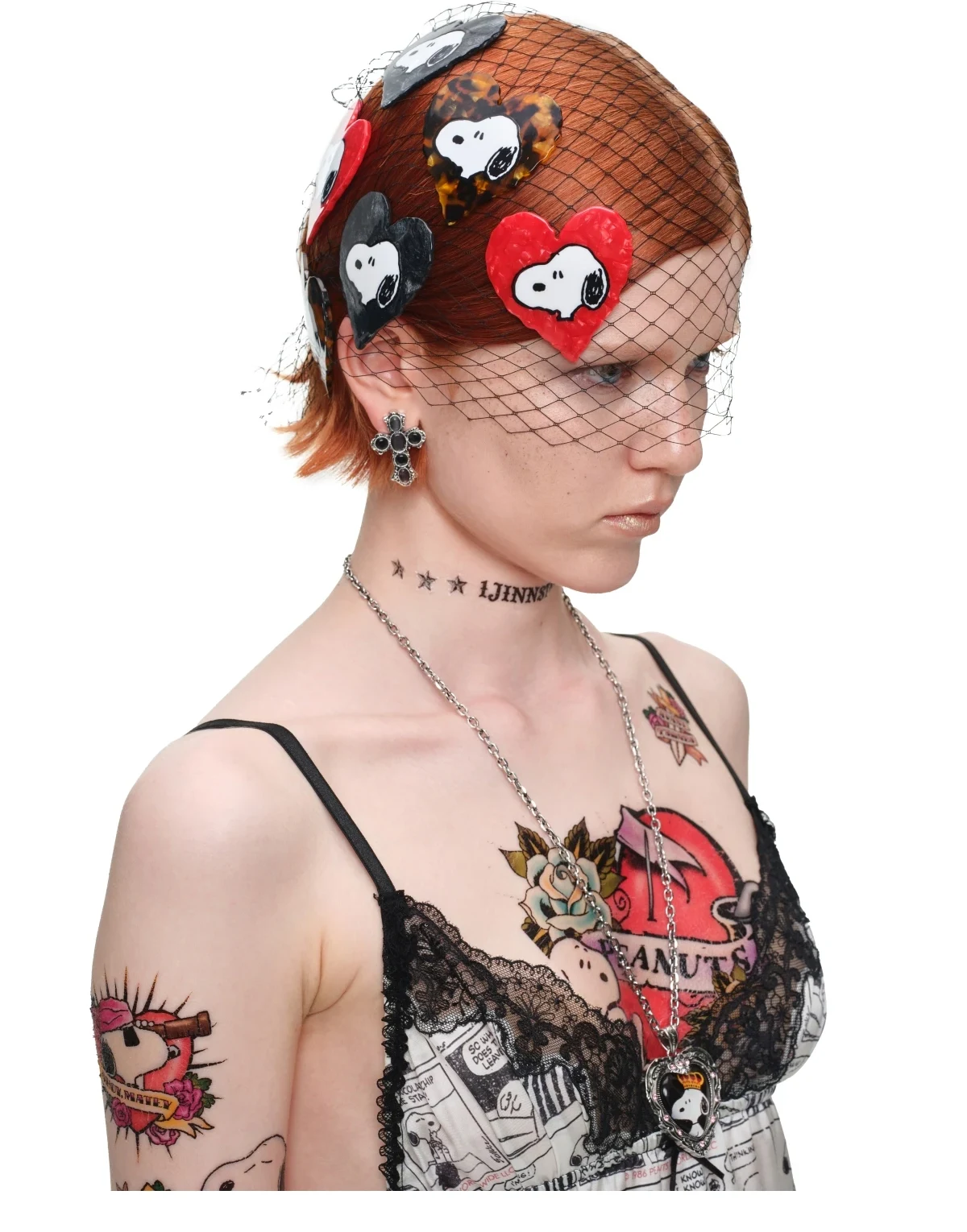 1jinn snoopy peanuts heart acetate hair claw 4