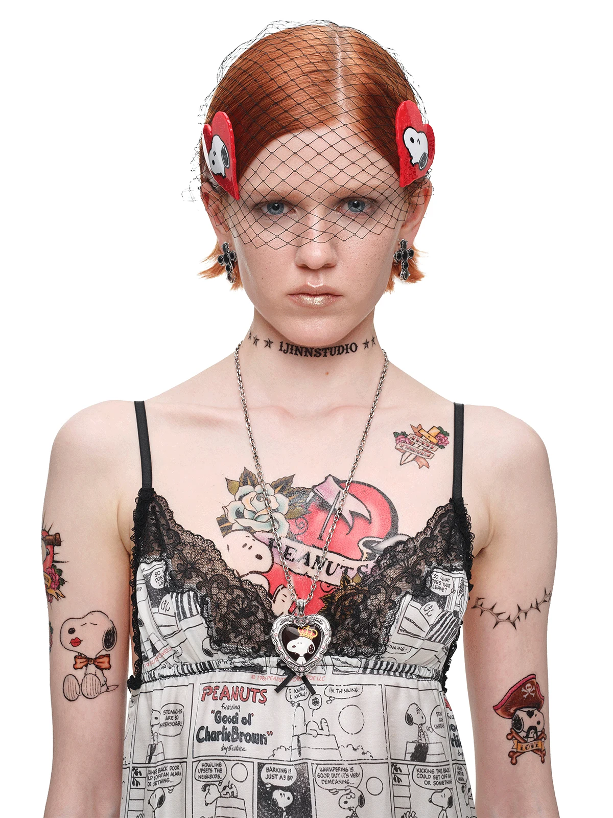 1jinn snoopy peanuts heart acetate hair claw 7