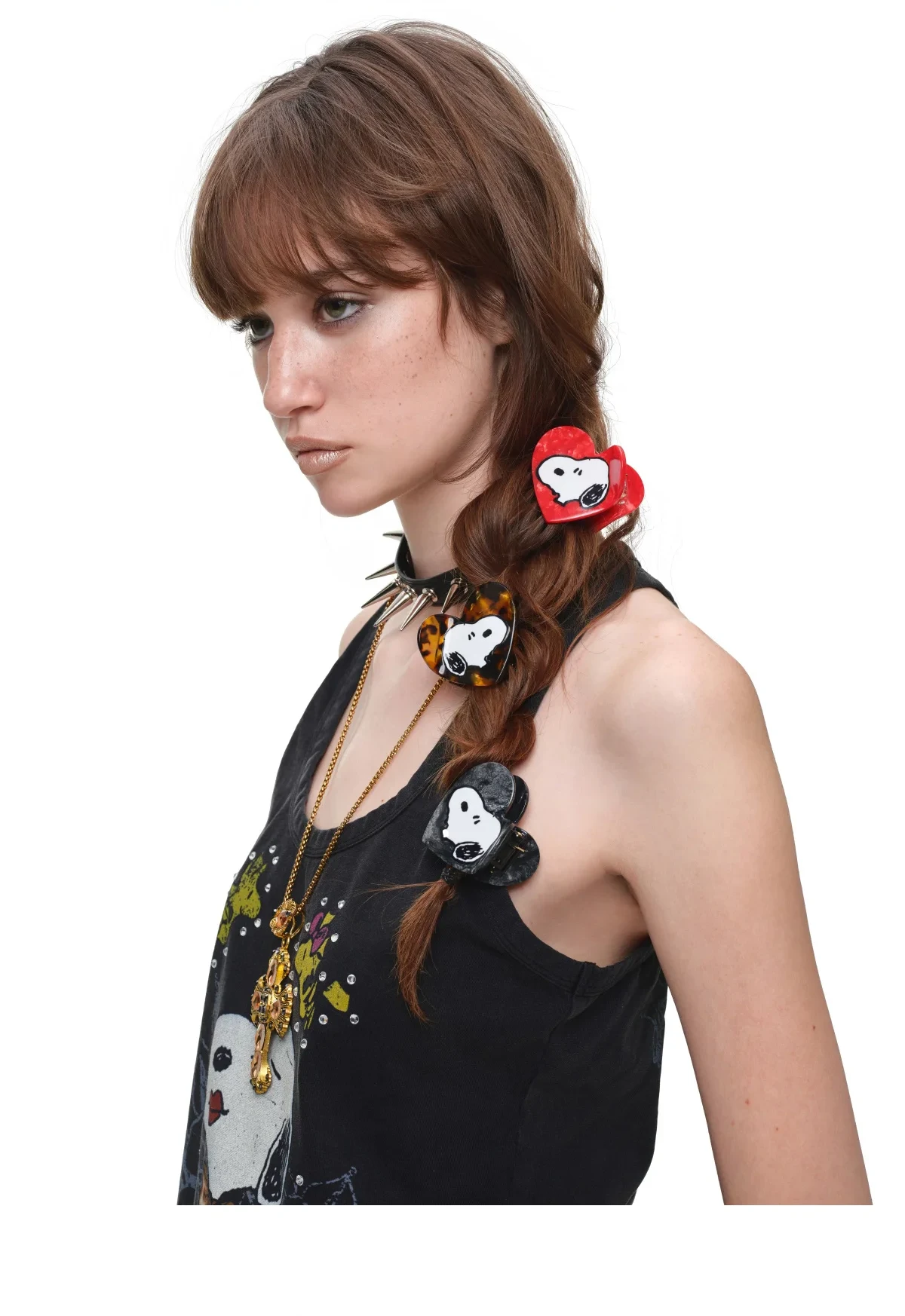 1jinn snoopy peanuts heart acetate hair claw 19