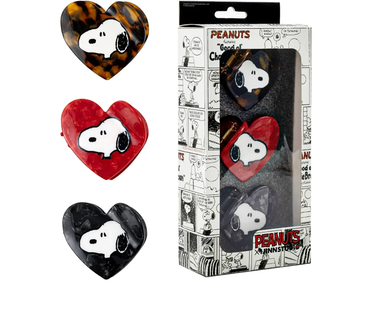 1jinn snoopy peanuts heart acetate hair claw 20