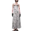 1jinn snoopy vintage newsprint boned lace bustier 9