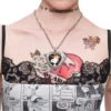 1jinn snoopy vintage newsprint boned lace bustier 16