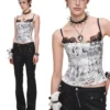 1jinn snoopy vintage newsprint boned lace bustier 19