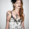1jinn snoopy vintage newsprint lace slip dress 9