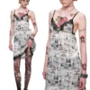 1jinn snoopy vintage newsprint lace slip dress 11