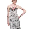 1jinn snoopy vintage newsprint lace slip dress 17