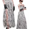 1jinn snoopy vintage newsprint pleated maxi skirt 8
