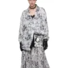 1jinn snoopy vintage newsprint pleated maxi skirt 18