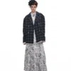 1jinn snoopy vintage newsprint pleated maxi skirt 24