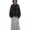 1jinn snoopy vintage newsprint pleated maxi skirt 27