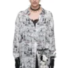 1jinn snoopy vintage newsprint satin shirt 19