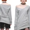 1jinn studded v neck off shoulder sweatshirt top 8