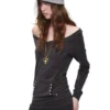 1jinn studded v neck off shoulder sweatshirt top 13