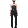 1jinn washed leather boned corset bustier 3