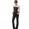 1jinn washed leather boned corset bustier 7