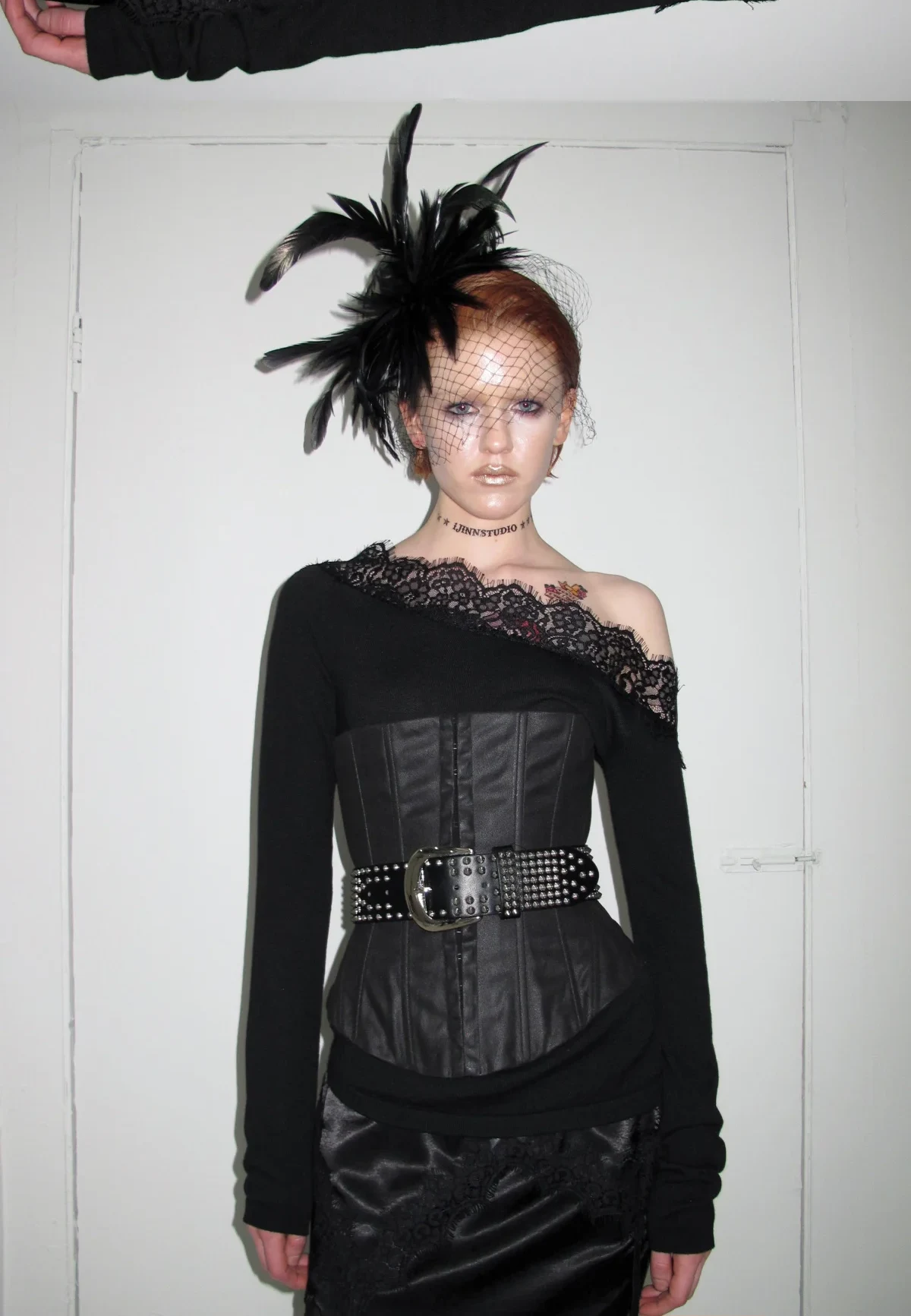 1jinn washed leather boned corset bustier 16