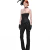 1jinn washed leather boned corset bustier 20